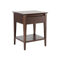 Modern Wooden Nightstand with Drawer and Open Shelf