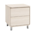 Modern Minimalist Nightstand with Two Drawers